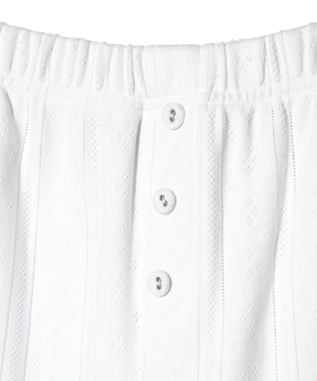 유희(YOUHEE) EYELET BOOTSCUT PANTS WHITE