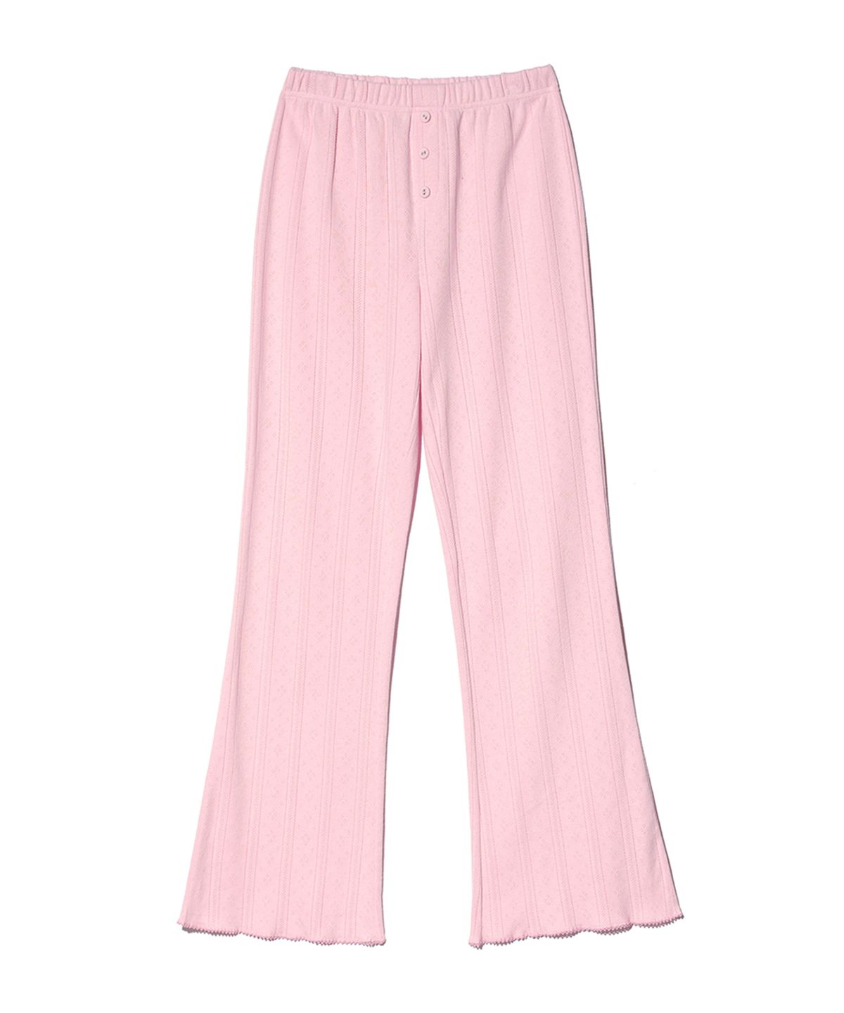 유희(YOUHEE) EYELET BOOTSCUT PANTS PINK