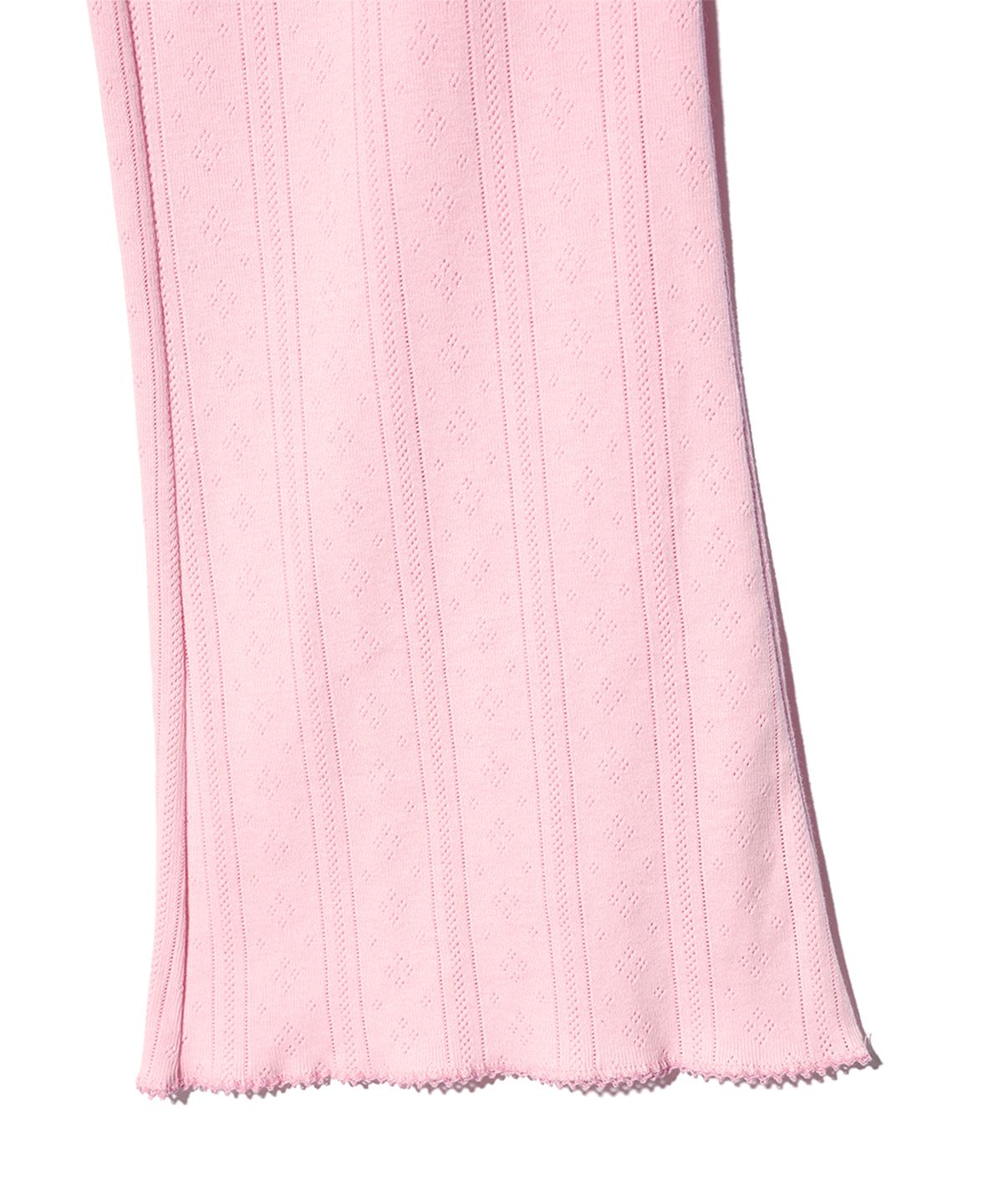 유희(YOUHEE) EYELET BOOTSCUT PANTS PINK