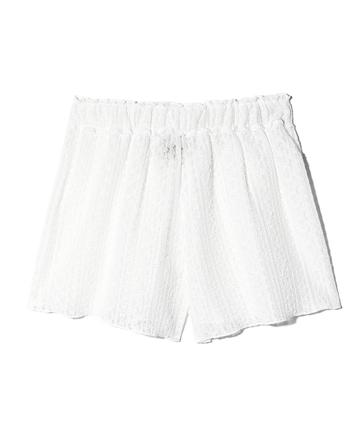 유희(YOUHEE) YOUHEE LACE LAYERD SHORTS WHITE