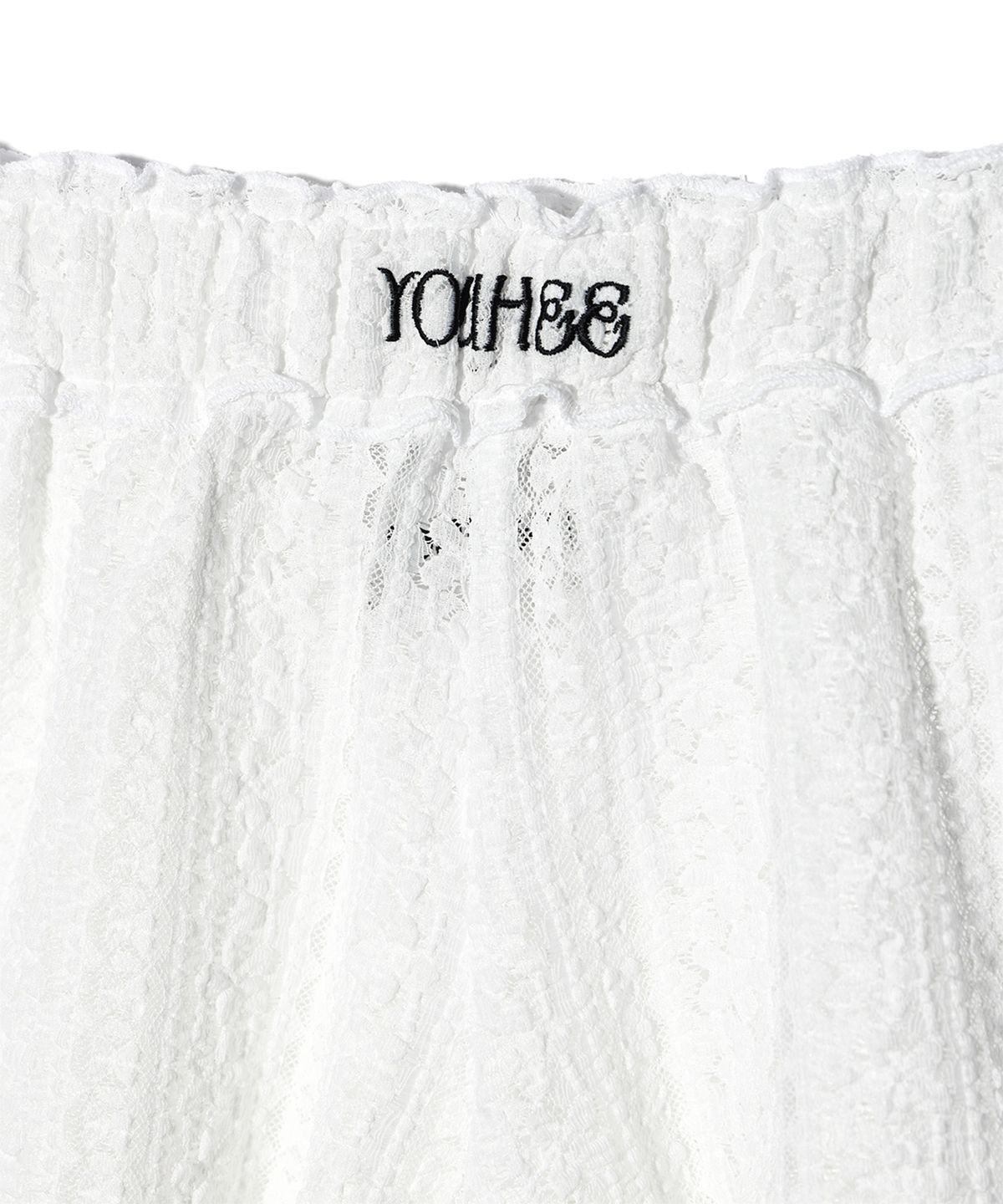 유희(YOUHEE) YOUHEE LACE LAYERD SHORTS WHITE