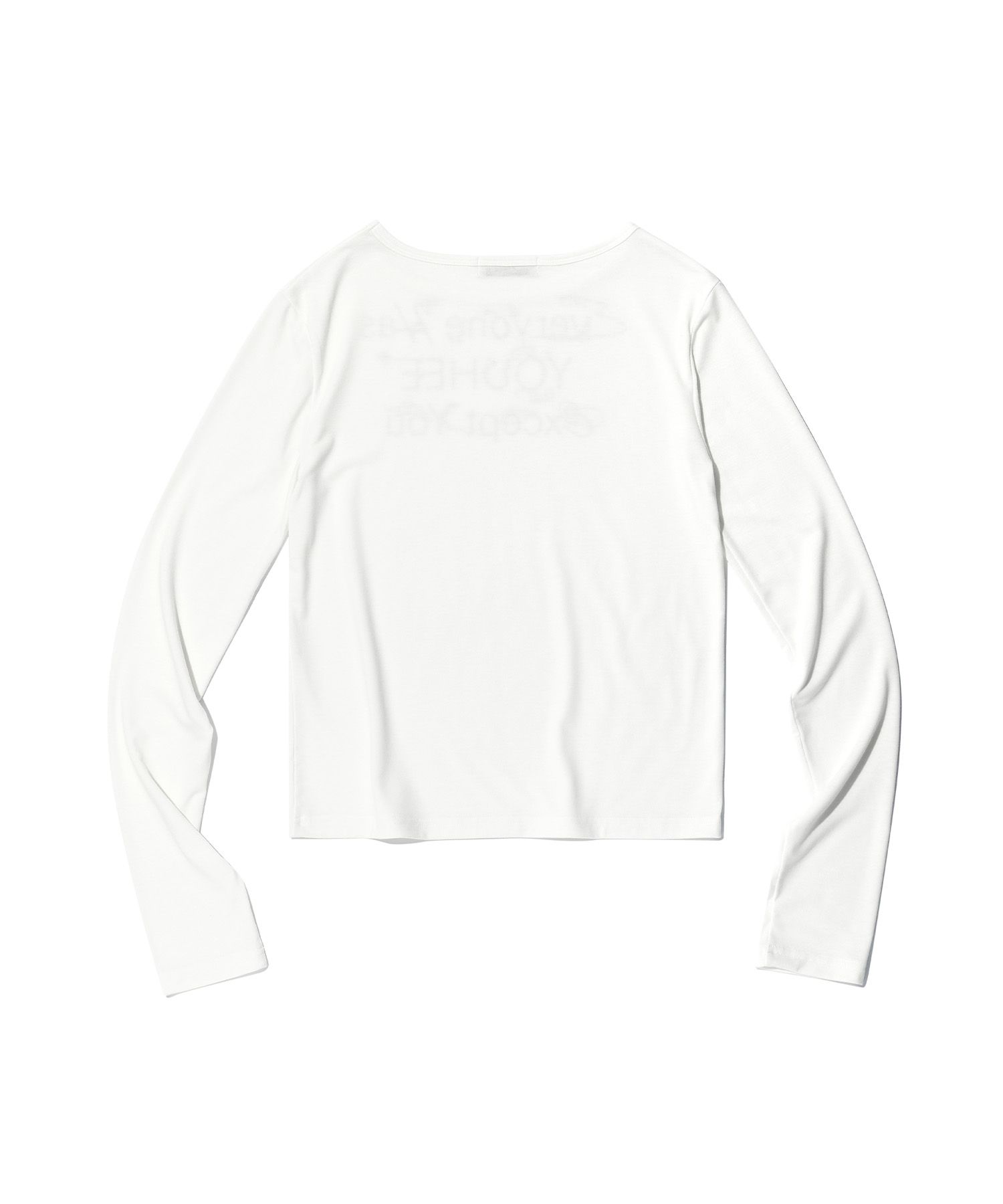MUSINSA公式 | YOUHEE LETTERING POINT LONG SLEEVE WHITE