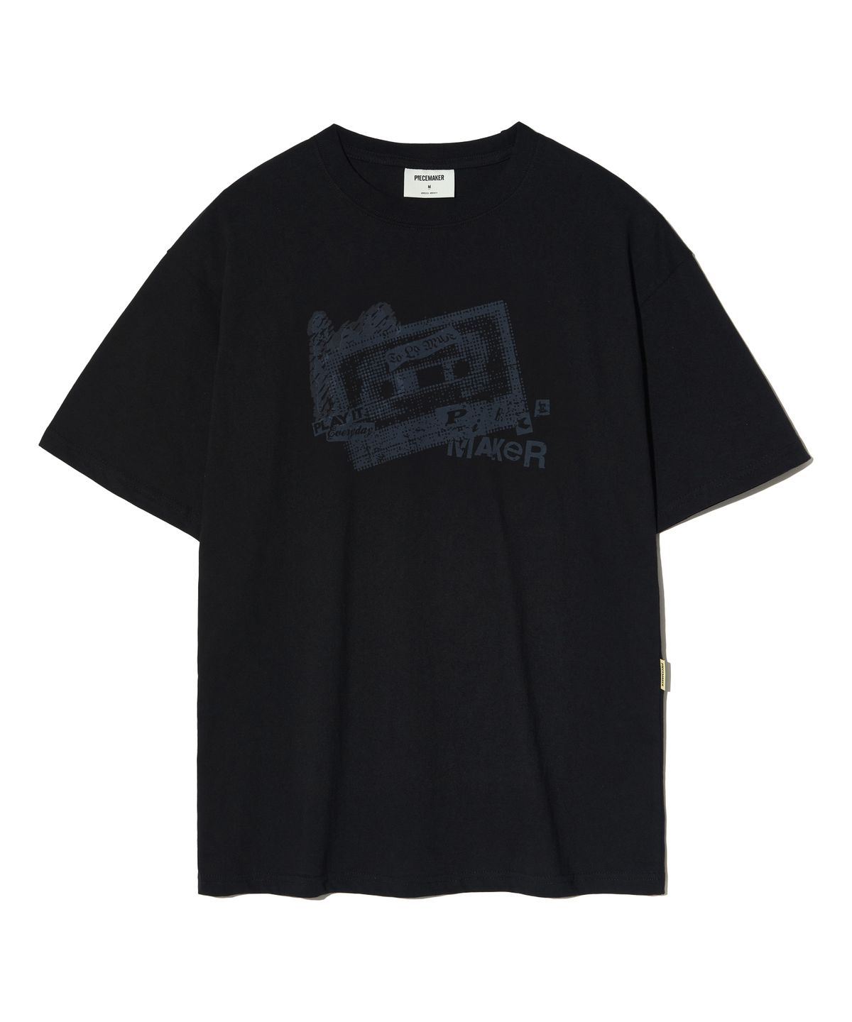 피스메이커(PIECE MAKER) VINTAGE TAPE TEE (BLACK)