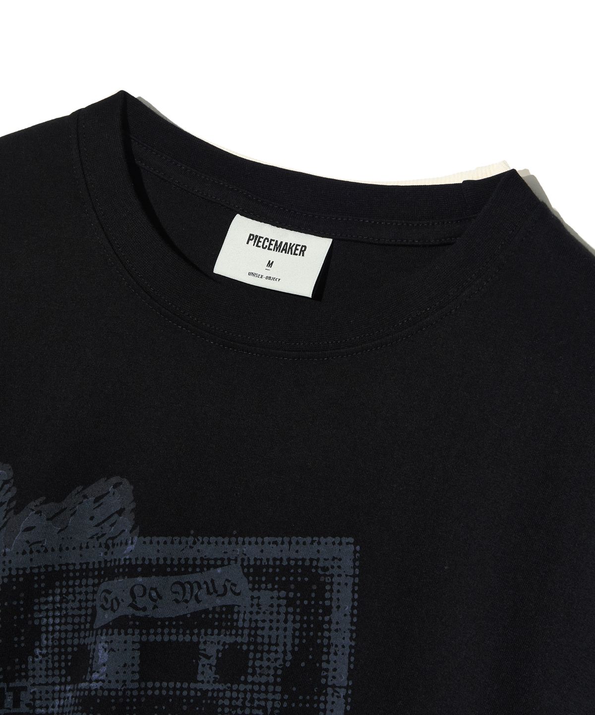 피스메이커(PIECE MAKER) VINTAGE TAPE TEE (BLACK)
