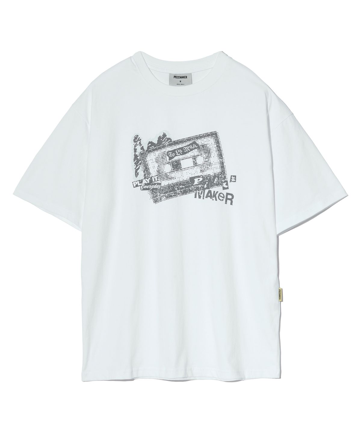 피스메이커(PIECE MAKER) VINTAGE TAPE TEE (WHITE)