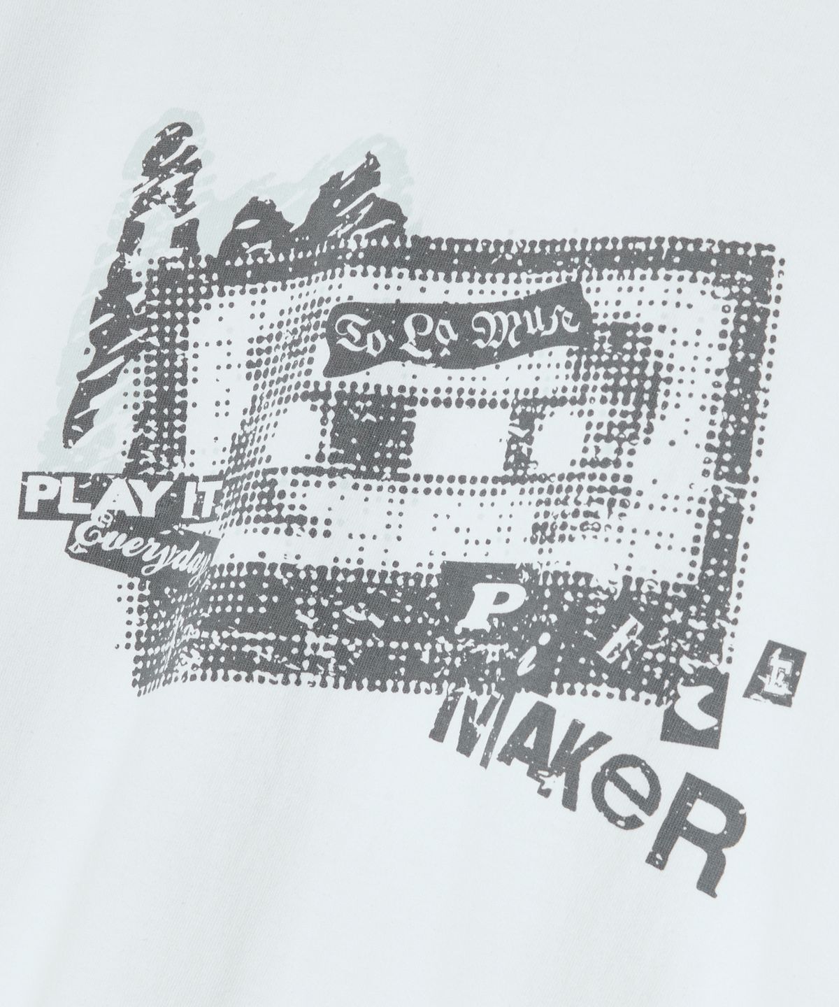 피스메이커(PIECE MAKER) VINTAGE TAPE TEE (WHITE)