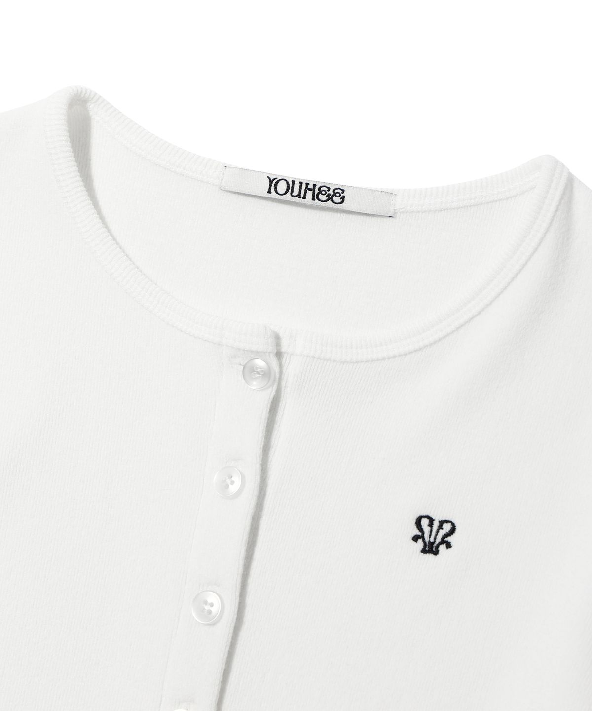 유희(YOUHEE) YOUHEE SYMBOL SET UP CARDIGAN WHITE