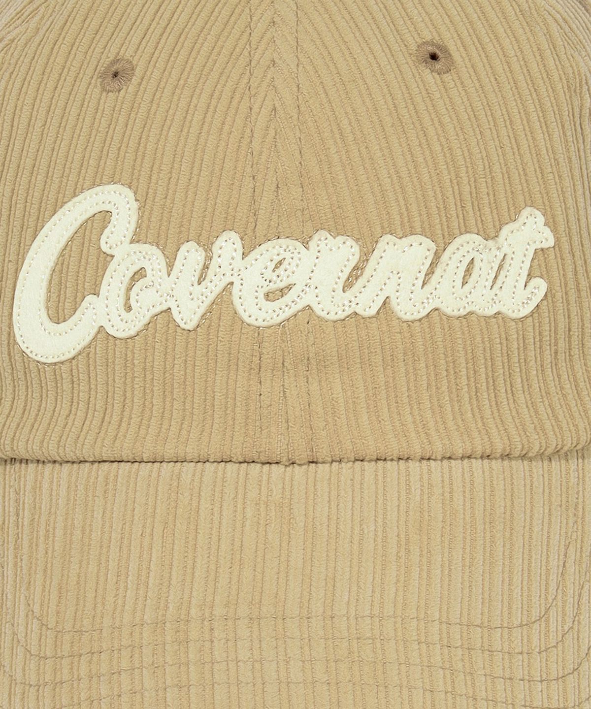 커버낫(COVERNAT) 어센틱 아플리케 코듀로이 볼캡 베이지