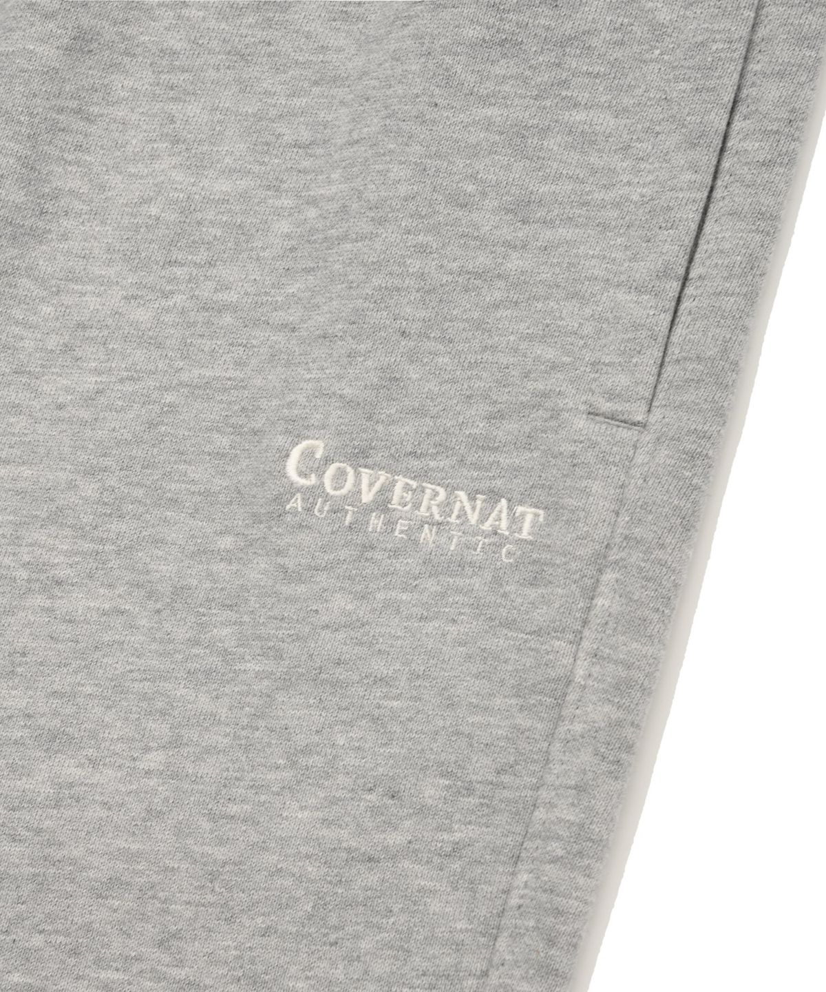 커버낫(COVERNAT) 레귤러핏 스웻 조거 팬츠 멜란지 그레이
