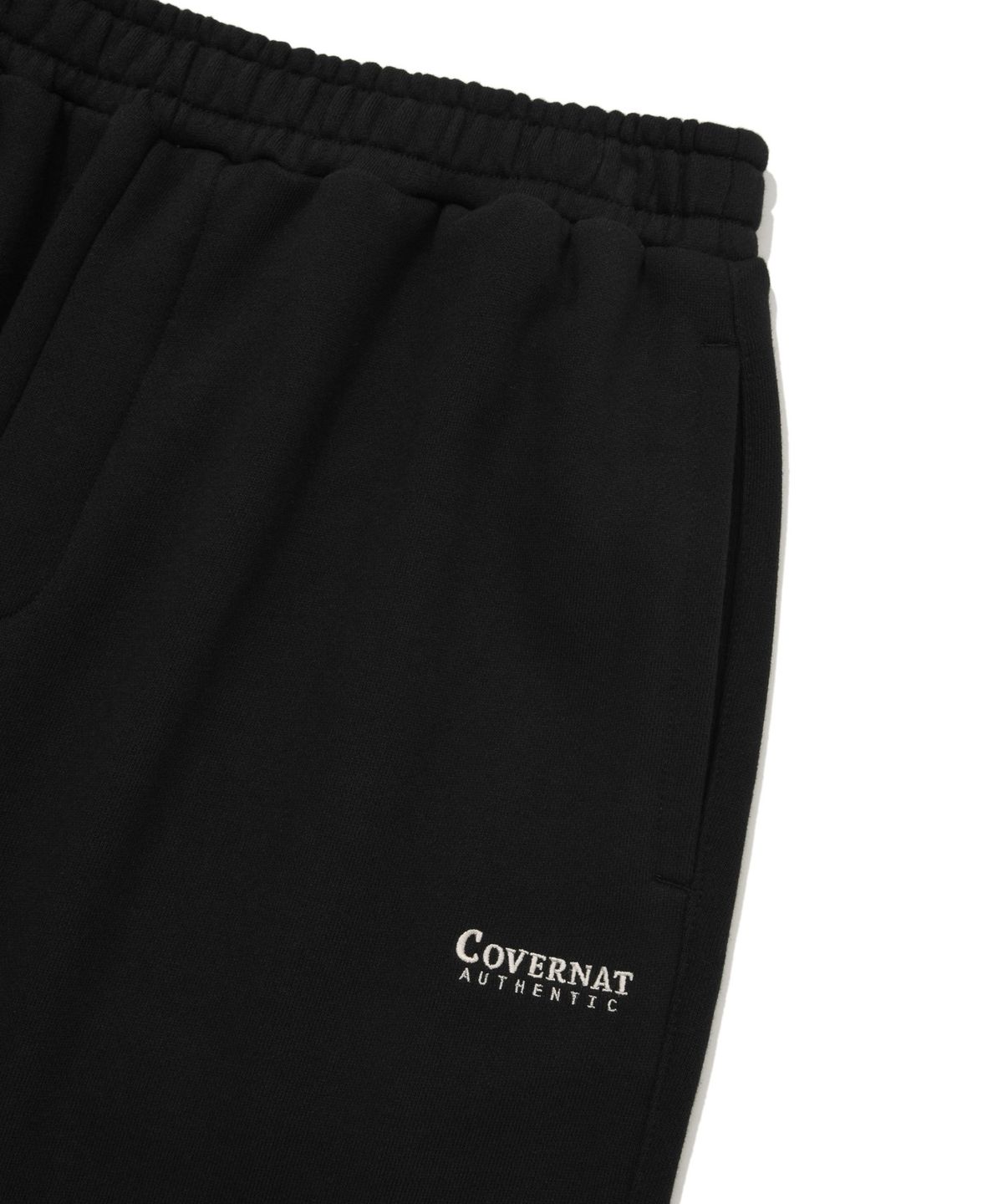 커버낫(COVERNAT) 레귤러핏 스웻 조거 팬츠 블랙