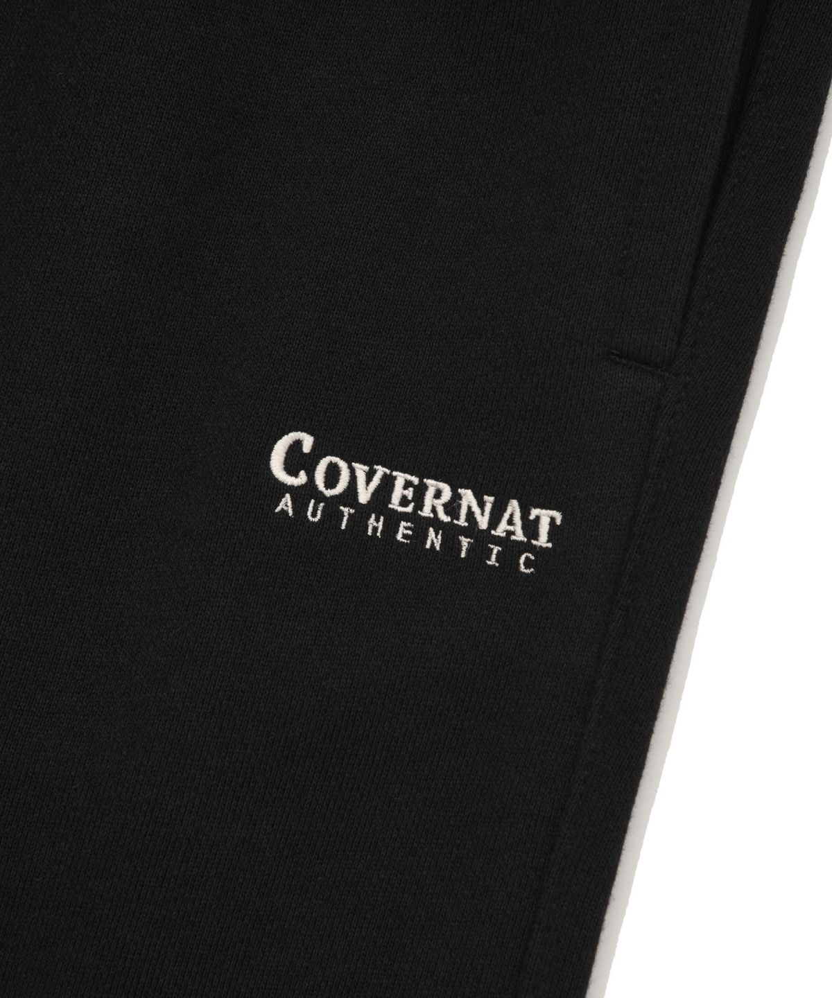 커버낫(COVERNAT) 레귤러핏 스웻 조거 팬츠 블랙
