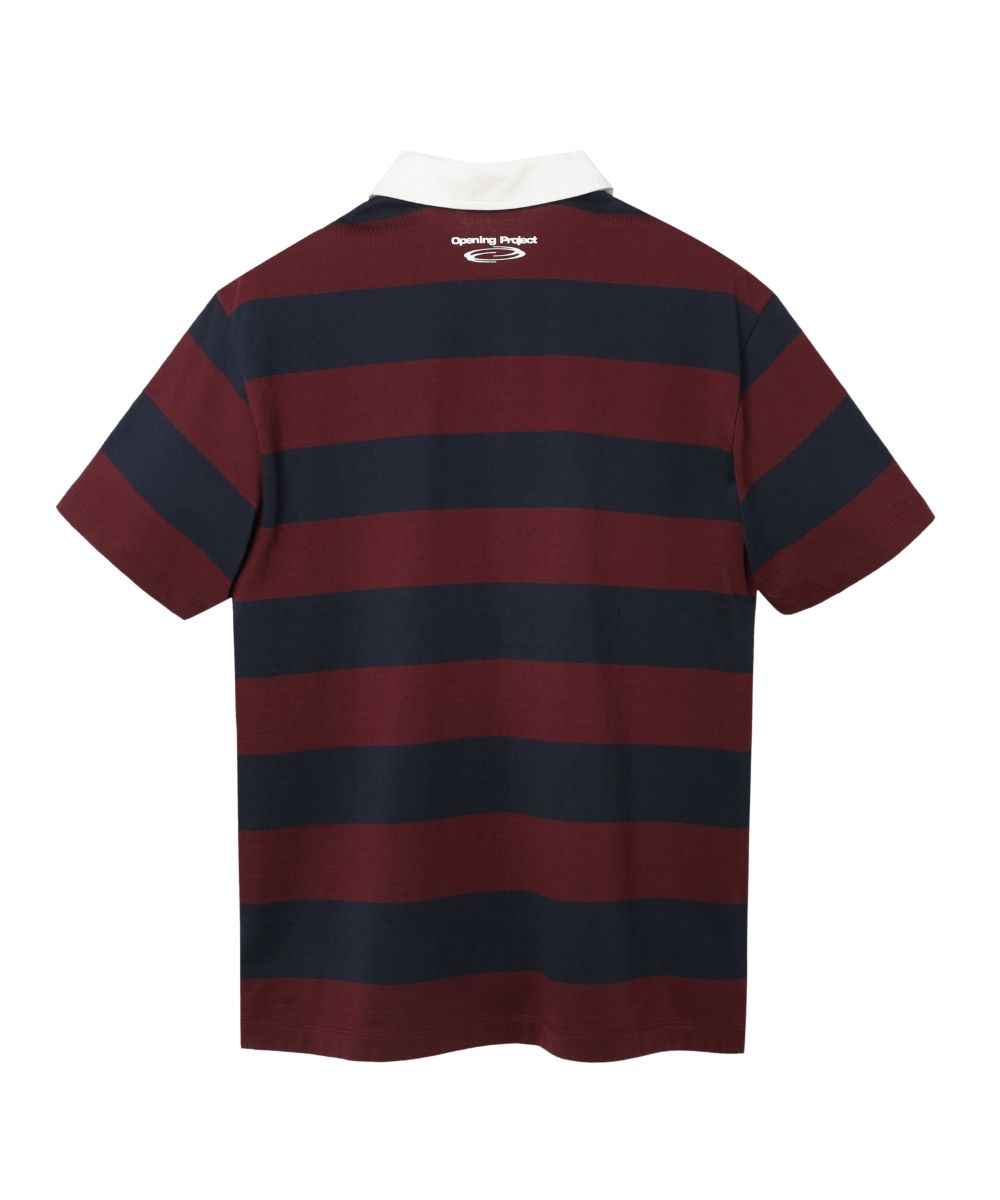 Tシャツ・カットソー Opening Project Identity Pique Collar T Shirt Burgundy FWSW MUSINSA | OPENING PROJECT Identity Stripe Collar Half T