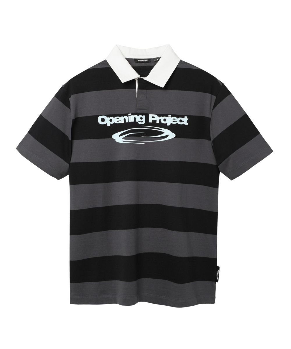 MUSINSA公式 | OPENING PROJECT Identity Stripe Collar Half T