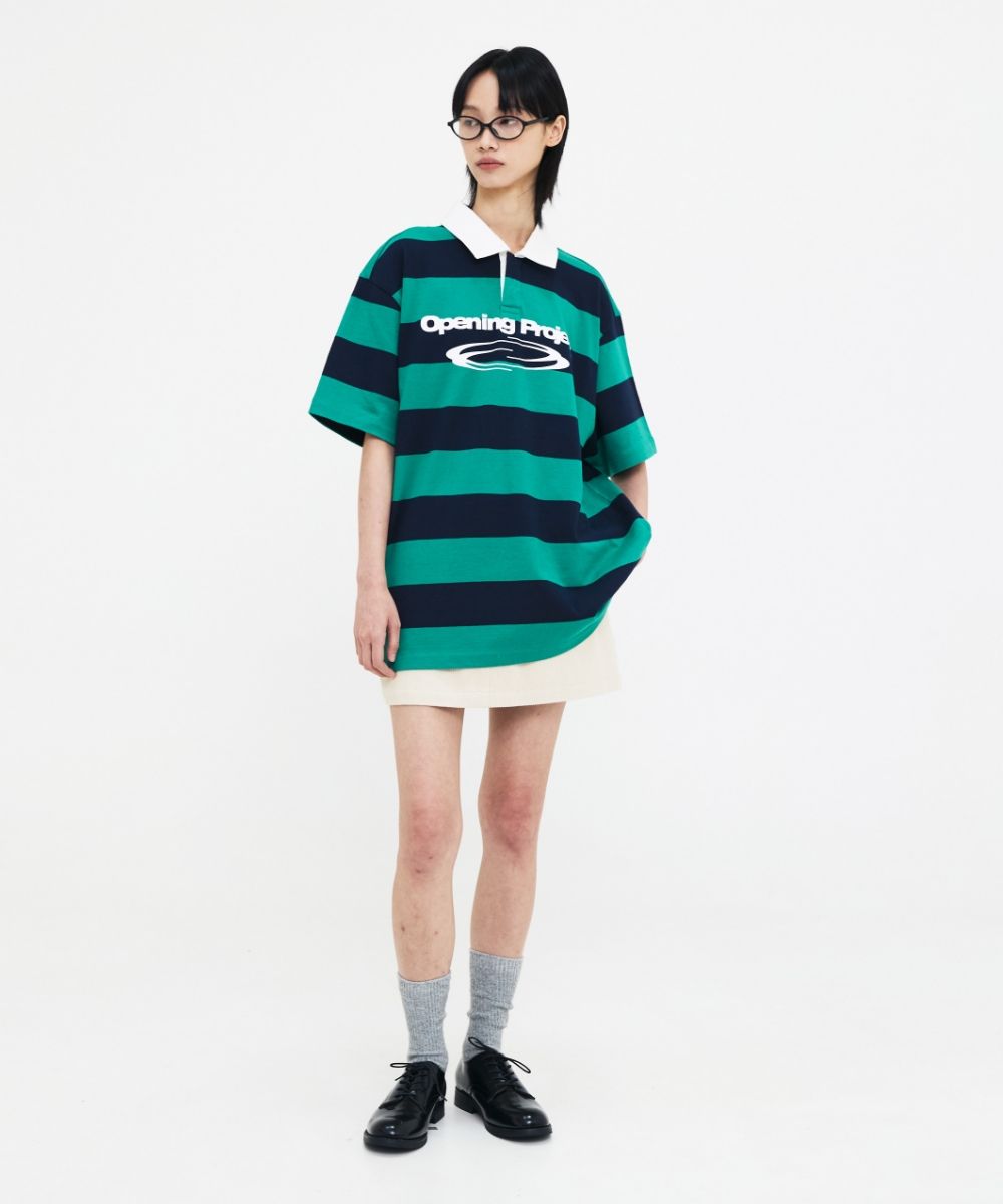 ●OPENING PROJECT●IDENTITY STRIPE COLLAR T SHIRT 男女 人気 MUSINSA公式 | OPENING PROJECT Identity Stripe Collar Half T