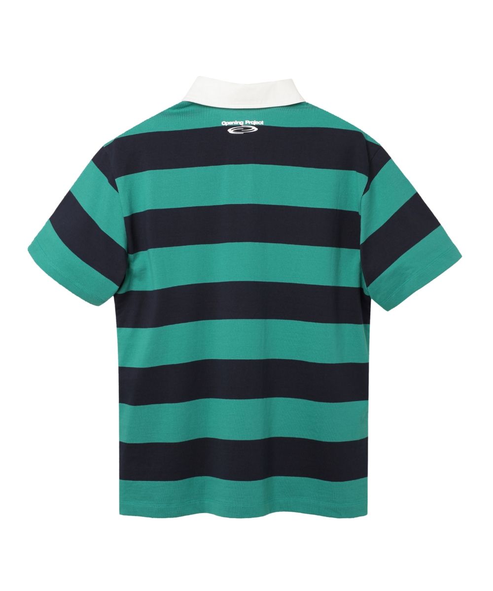 【Opening Project】 Identity Stripe Collar Half T Shirt MUSINSA | OPENING PROJECT Identity Stripe Collar Half T