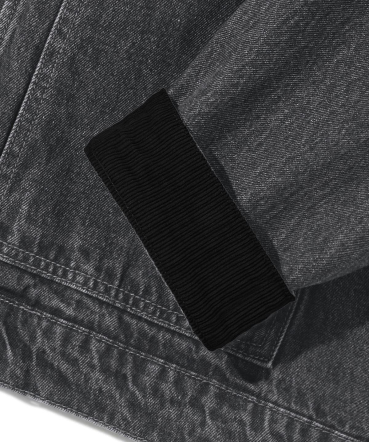 트릴리온(TRILLION) 코듀로이 카라 데님 집업 워크 자켓 (LIGHT GRAY)