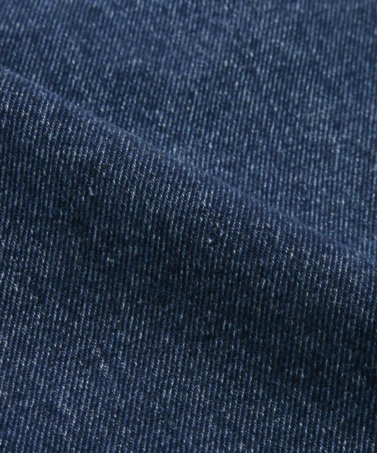 트릴리온(TRILLION) 코듀로이 카라 데님 집업 워크 자켓 (MIDDLE BLUE)