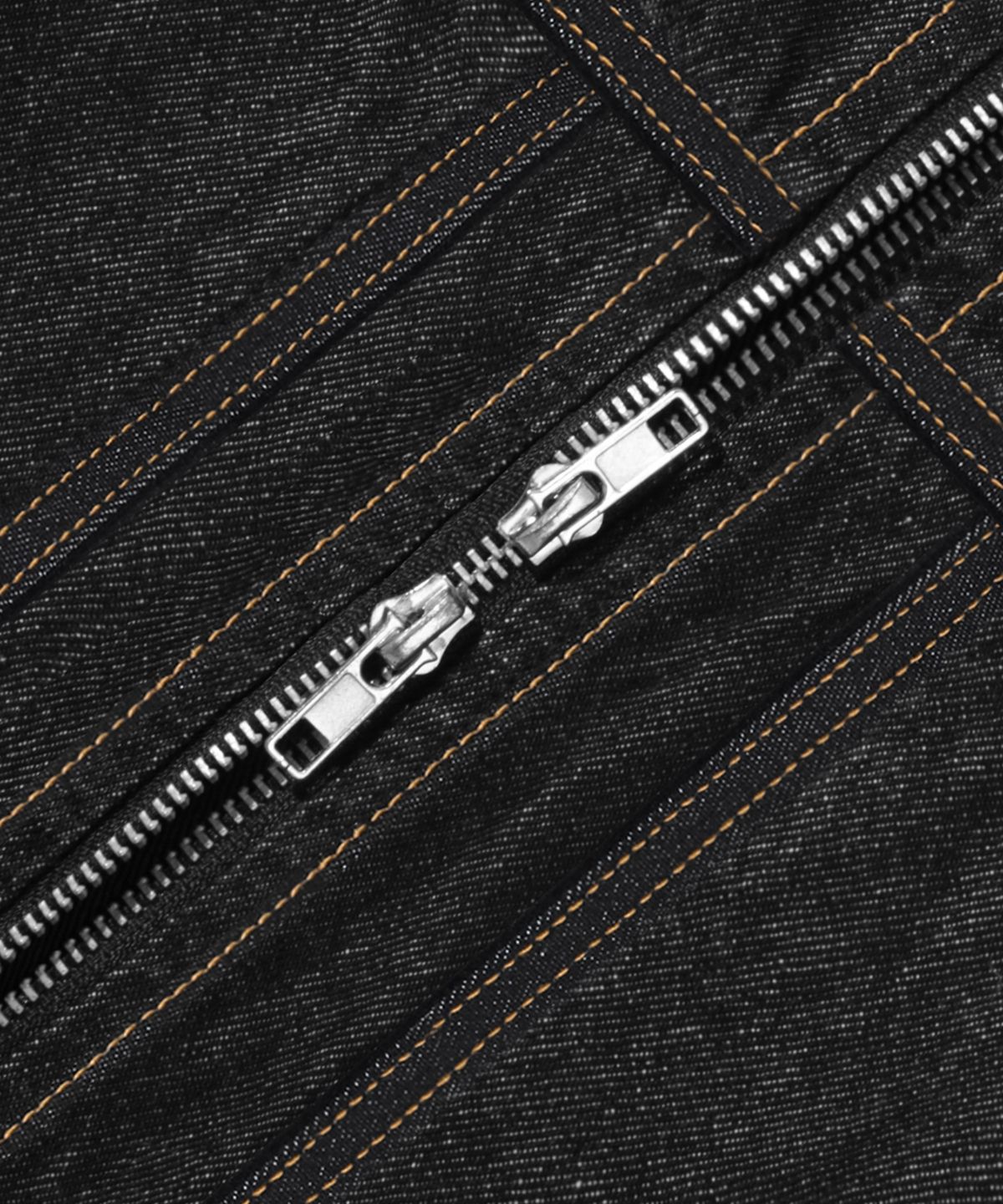 트릴리온(TRILLION) 코듀로이 카라 데님 집업 워크 자켓 (BLACK)