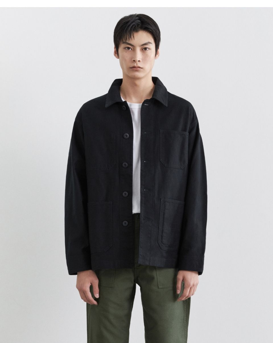 무신사 스탠다드(MUSINSA STANDARD) 백 사틴 초어 재킷 [블랙