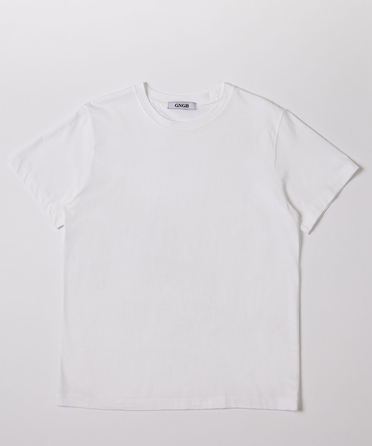 지앤지비(GNGB) 실키 라운드 반팔 티셔츠_White