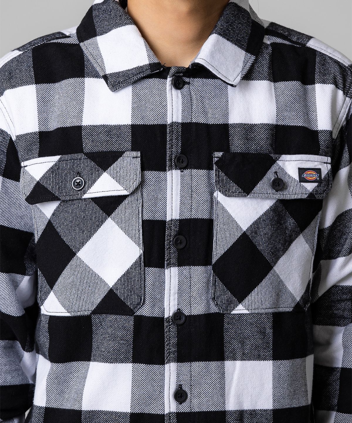 디키즈(DICKIES) 새크라멘토 체크 셔츠 Black