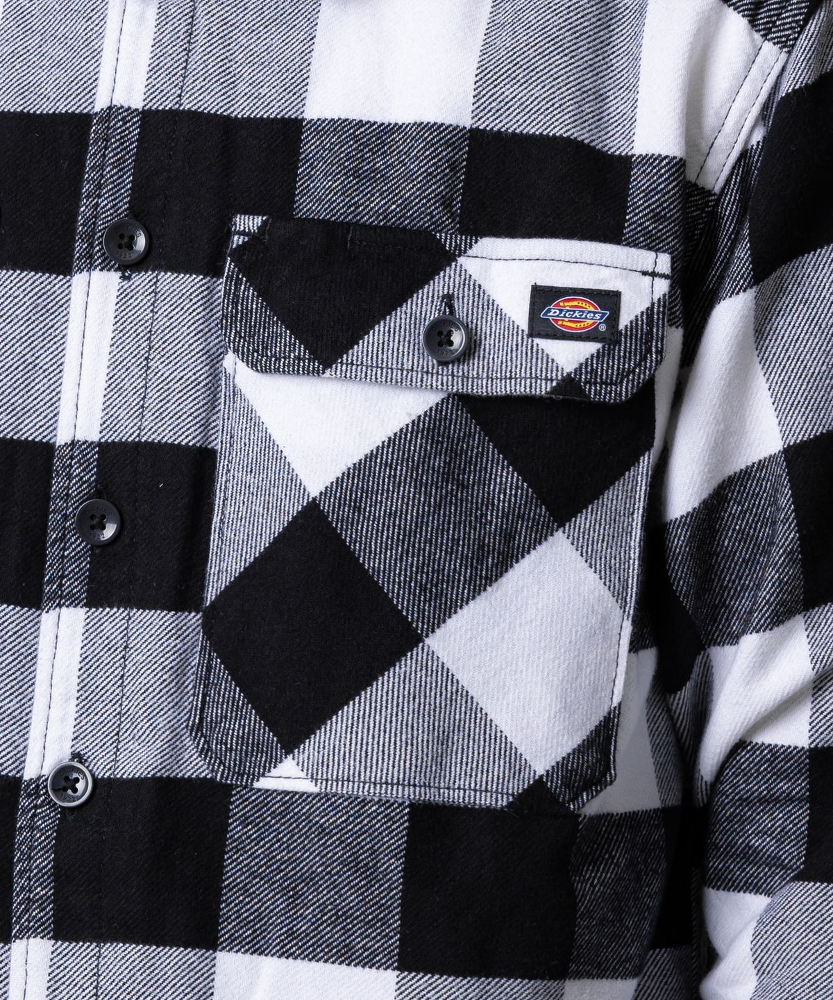 디키즈(DICKIES) 새크라멘토 체크 셔츠 Black