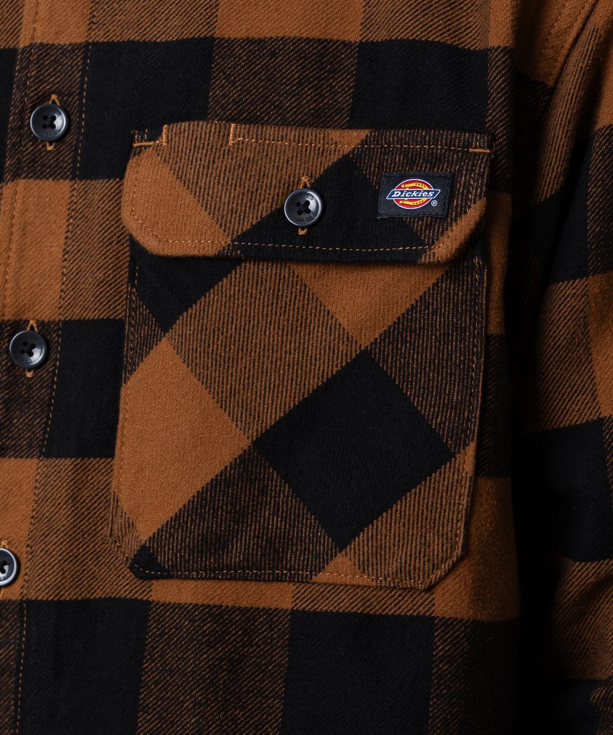 디키즈(DICKIES) 새크라멘토 체크 셔츠 Brown