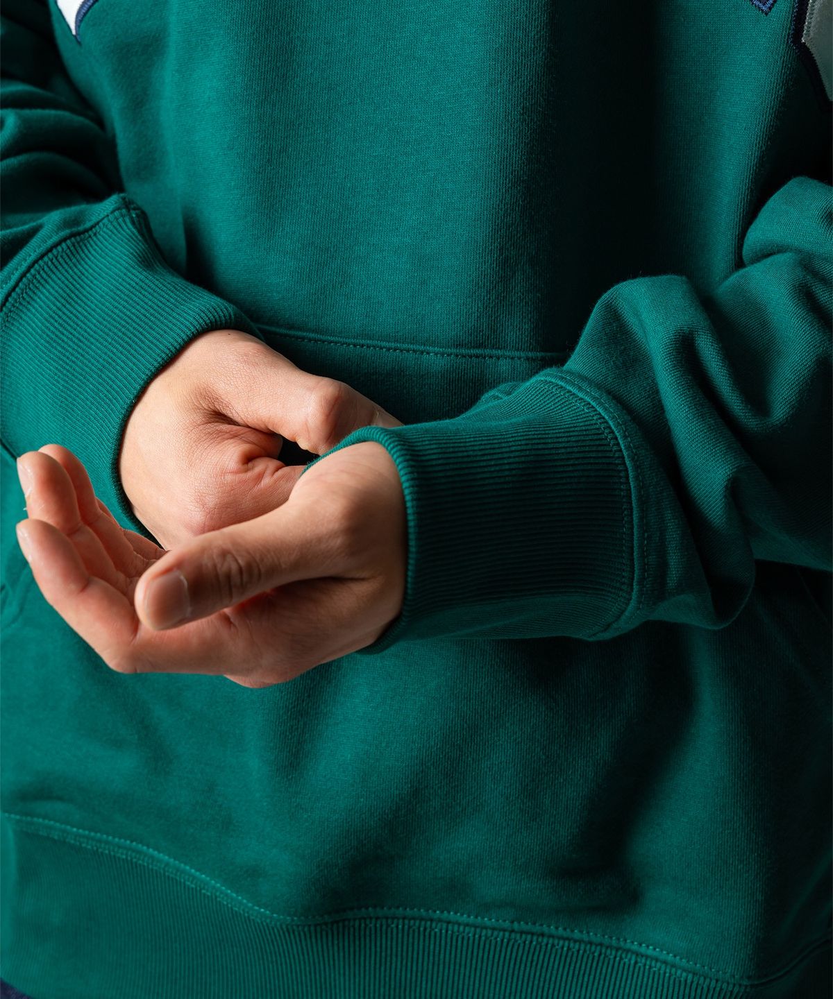 디키즈(DICKIES) 아치 로고 오버핏 후드 Green