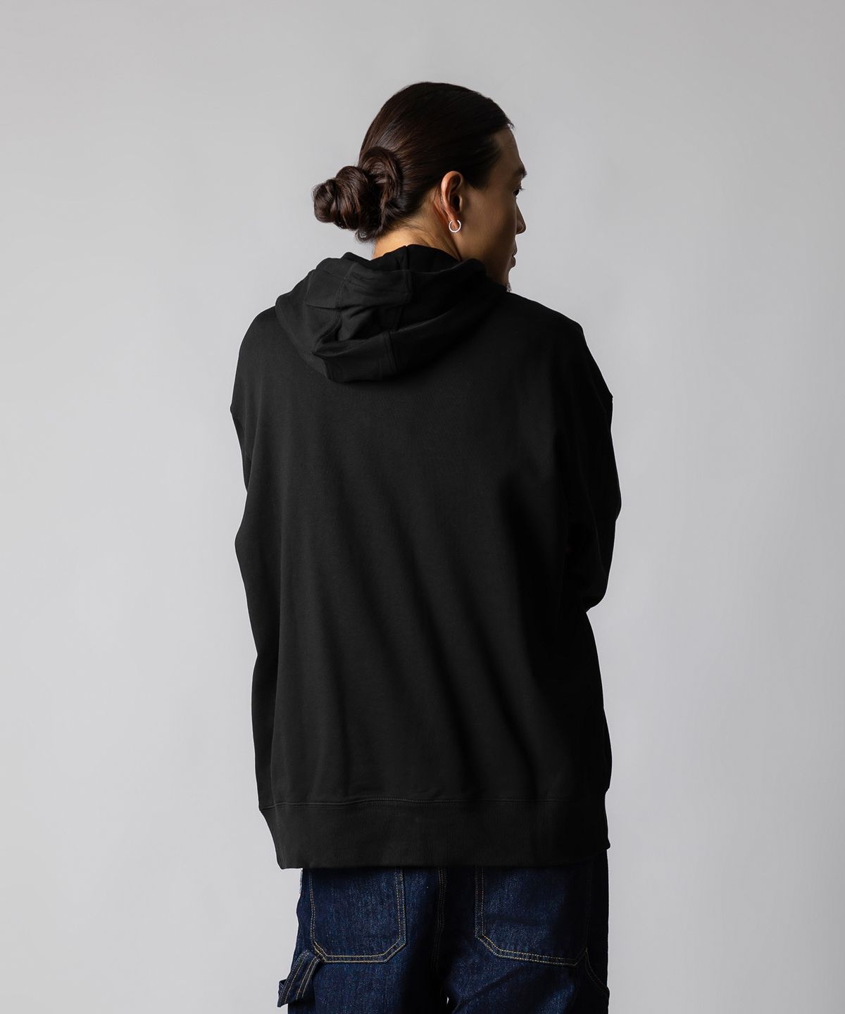 디키즈(DICKIES) 아치 로고 오버핏 후드 Black