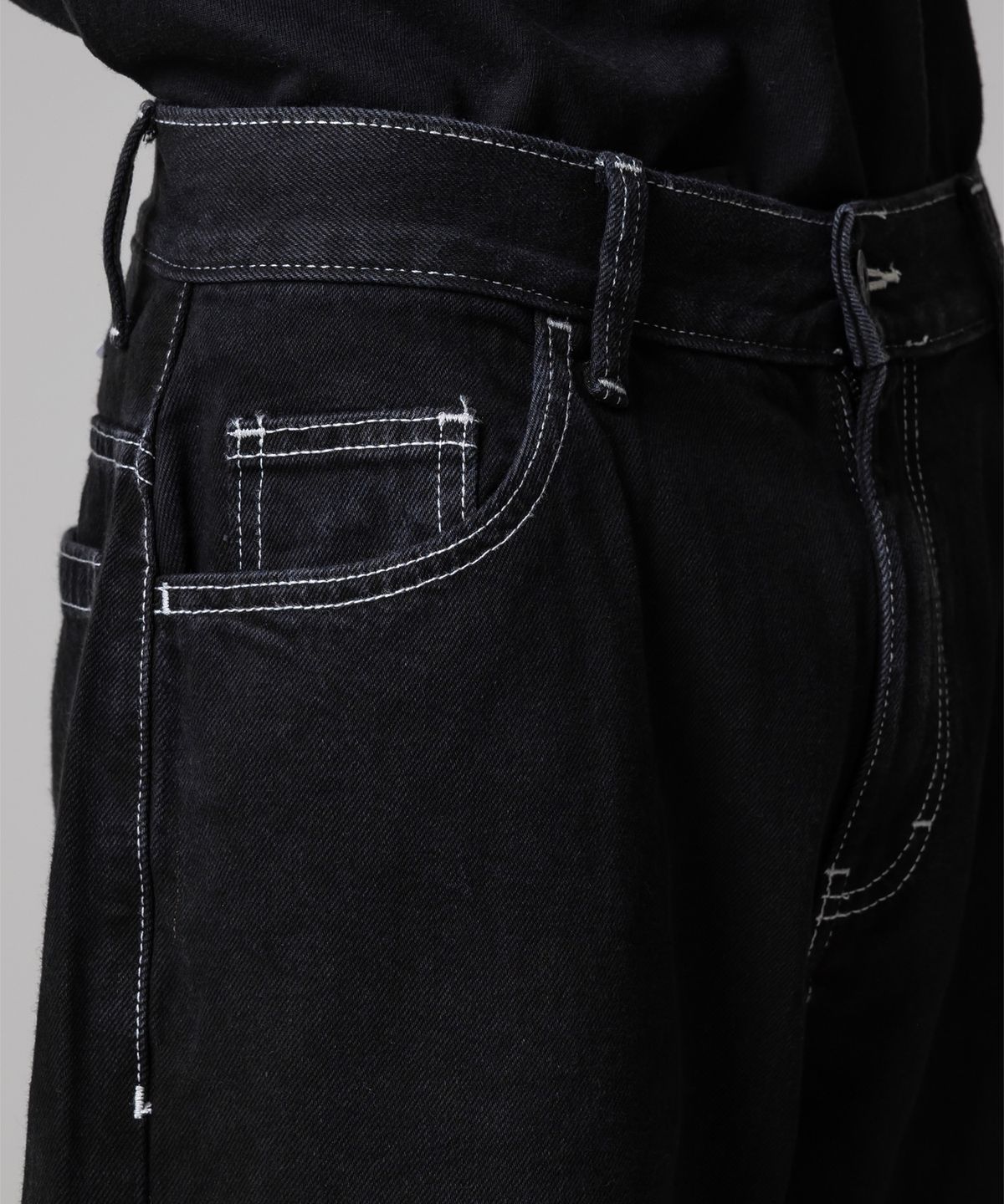 디키즈(DICKIES) 더블니 85283 루즈핏 데님팬츠 Black