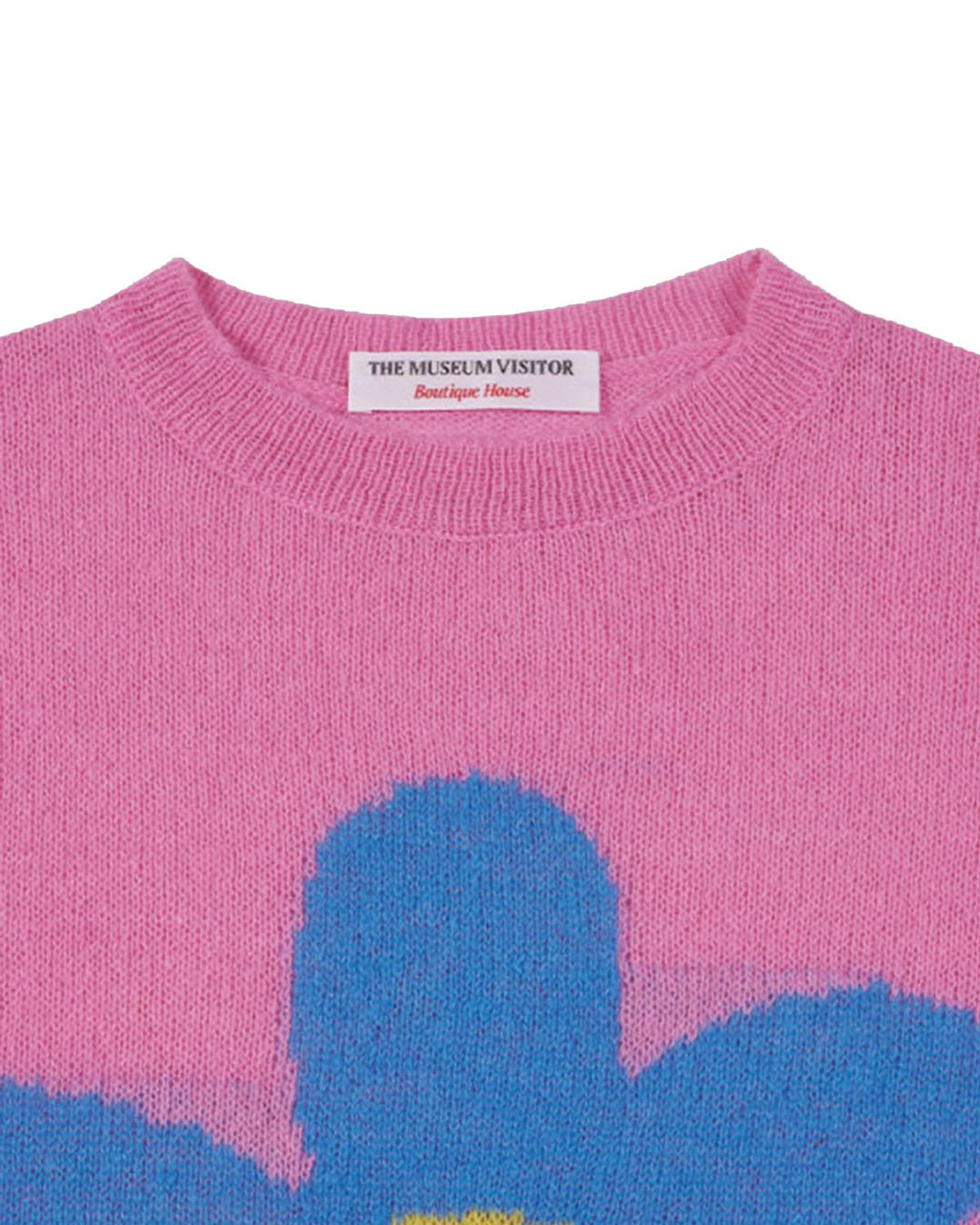 더뮤지엄비지터(THEMUSEUMVISITOR) FLOWER JACQUARD SUMMER KNIT (PINK)
