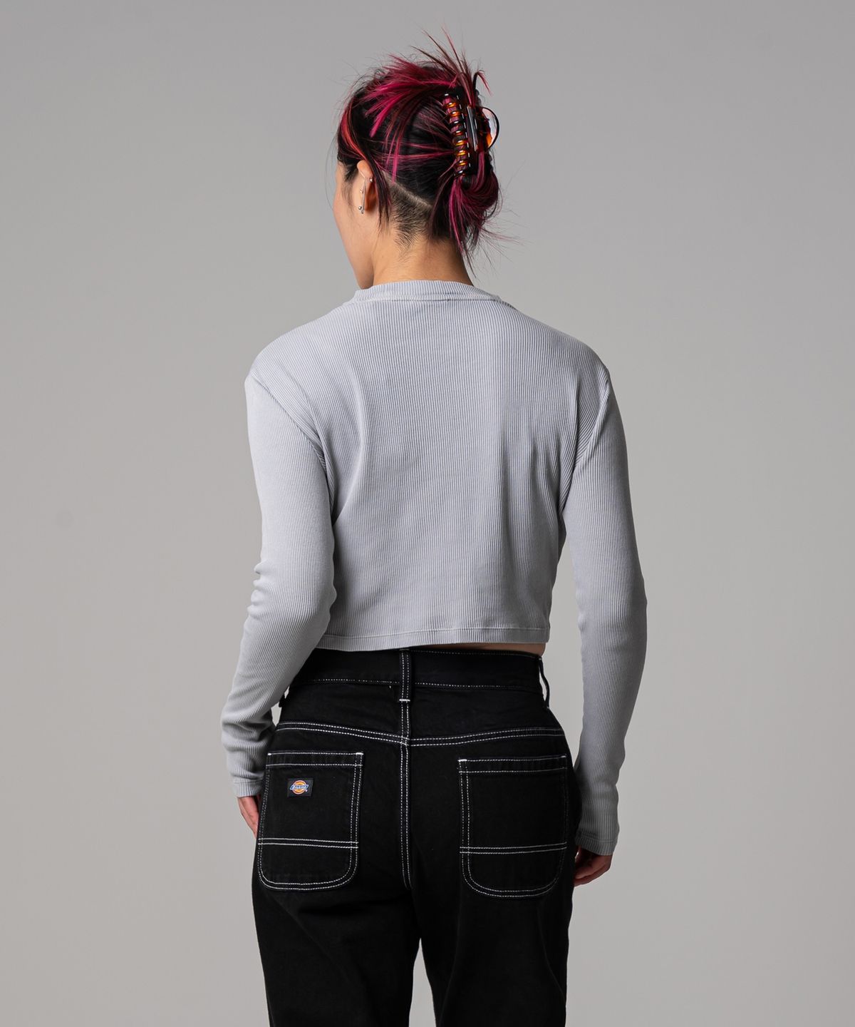 디키즈(DICKIES) 플렌티우드 크롭 니트 Ultimate Gray