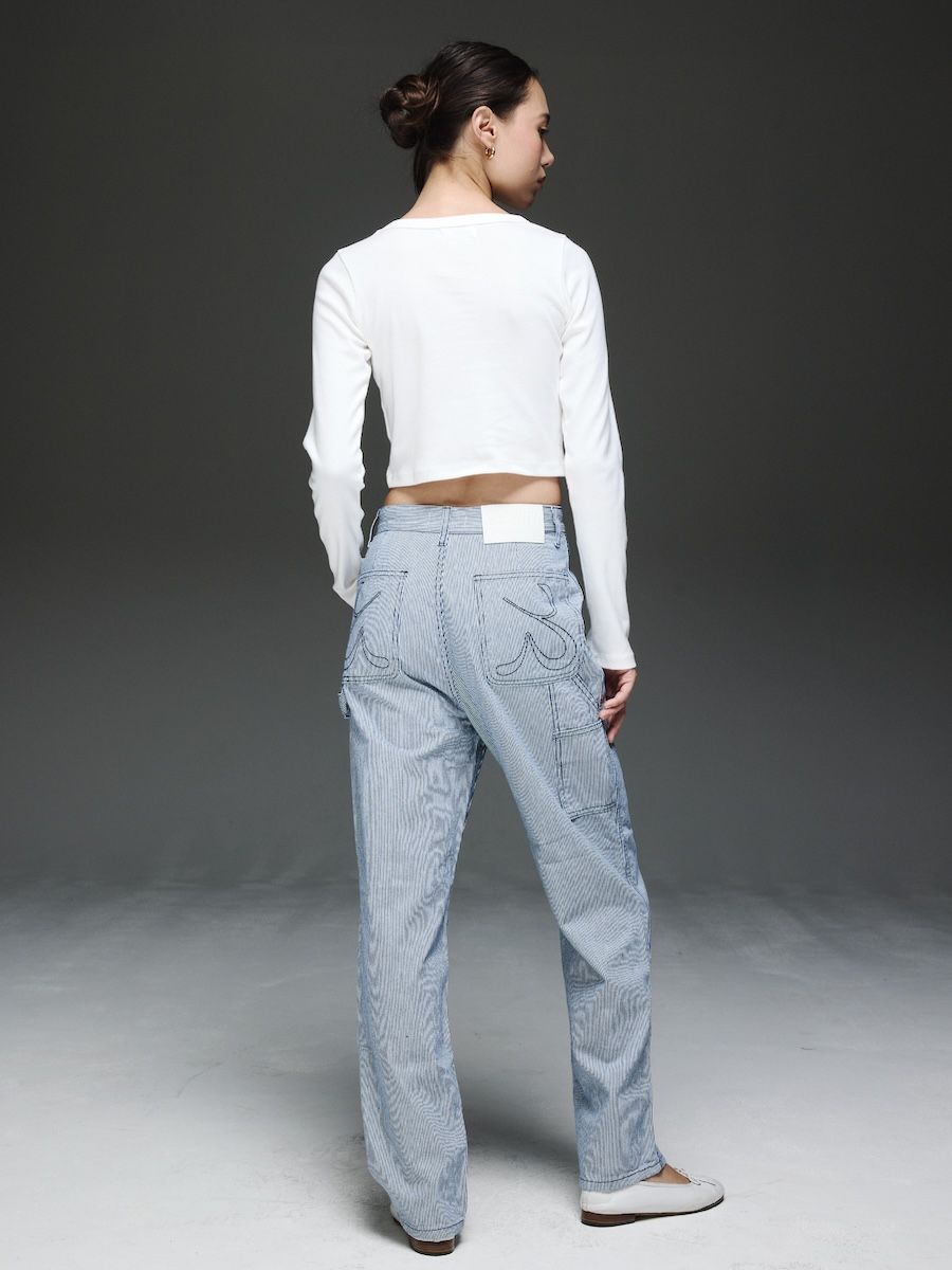 MUSINSA公式 | GLOWNY G COMFORT LONG SLEEVE (WHITE)