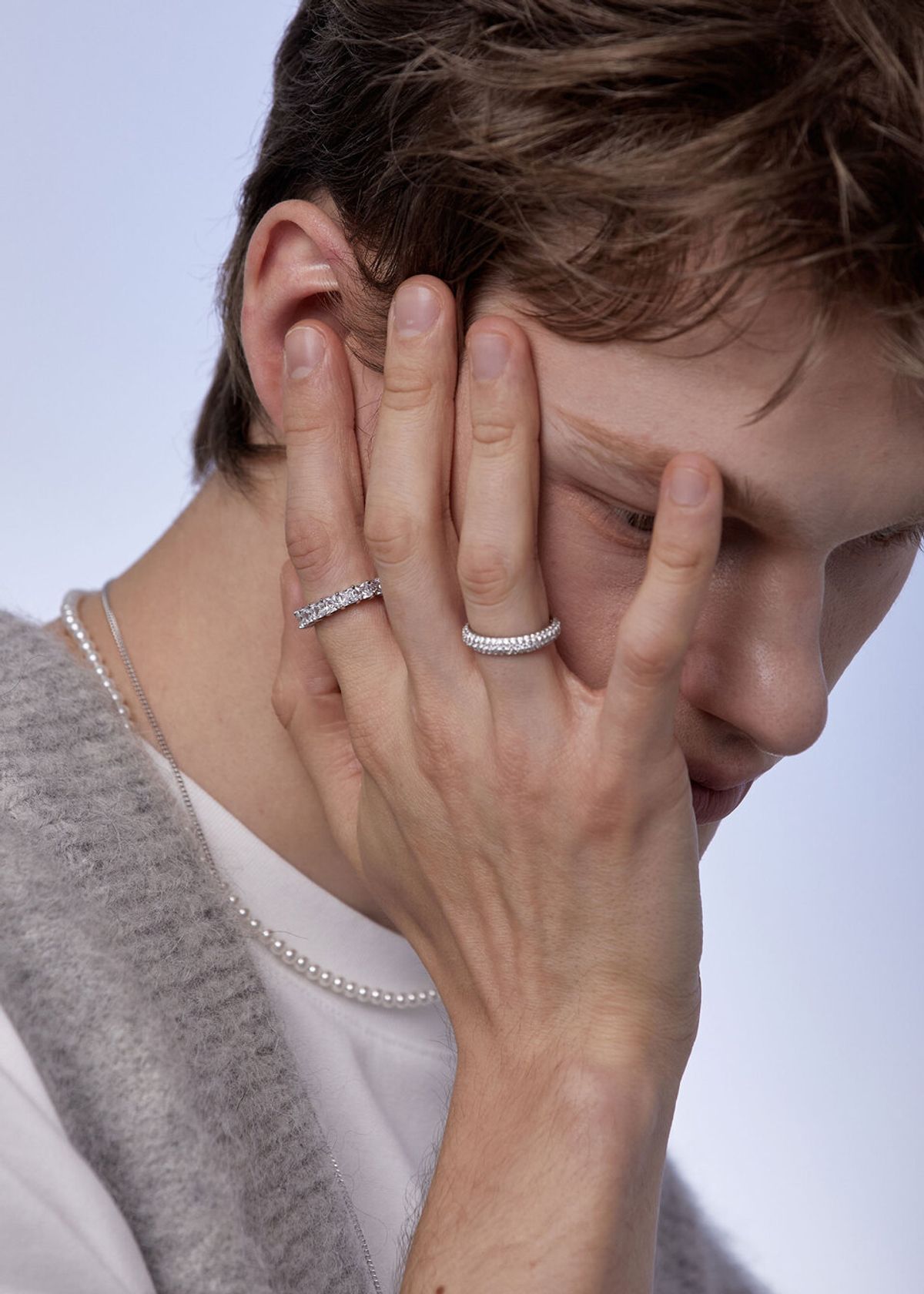 아논(ANON) Volume Half Pave Ring