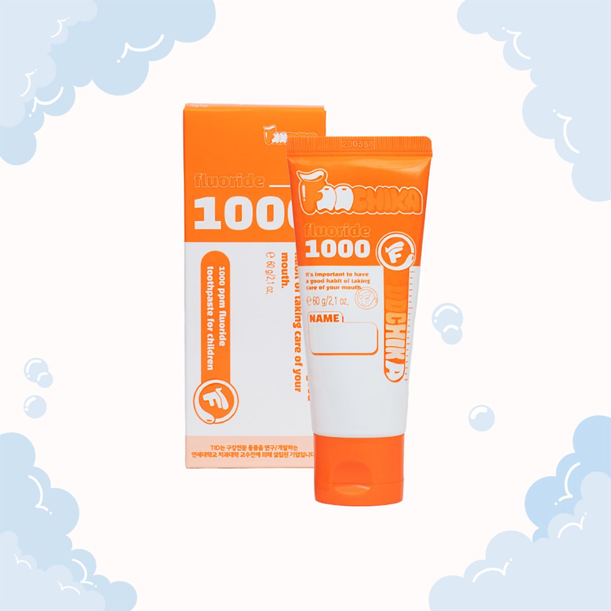 티드(TID) 푸치카 에프1000 불소 1000ppm 어린이치약 60g 6~36개월