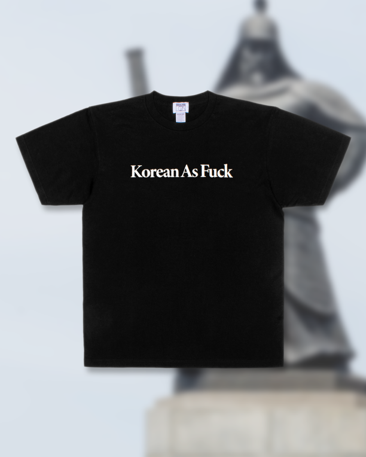 미디엄스(MEDIUMS) Korean As Fuck Tee - Black (존나 한국인 티셔츠)