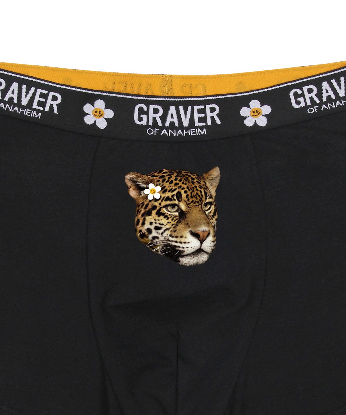 그레이버(GRAVER) [1PACK]레오파드 플라워 스마일 맨즈 드로즈_블랙