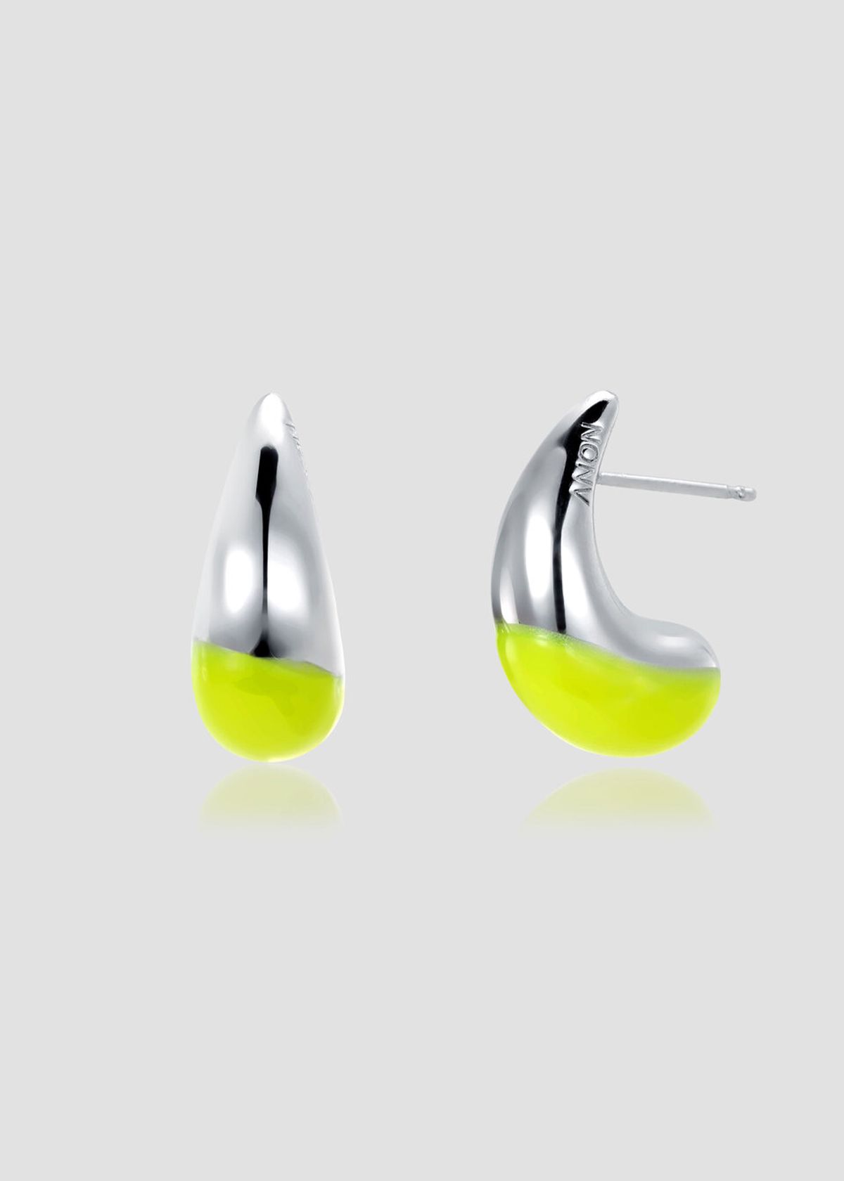 아논(ANON) Nuts Volume Earrings _Neon Lime