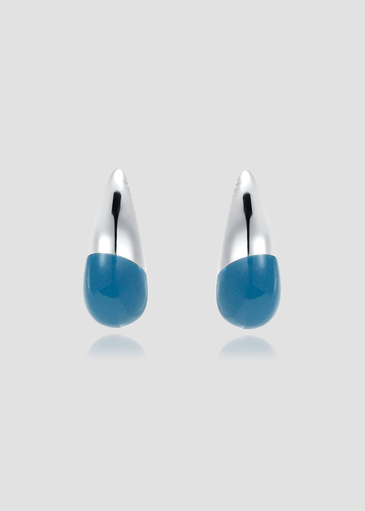 아논(ANON) Nuts volume earrings _Turquoise blue