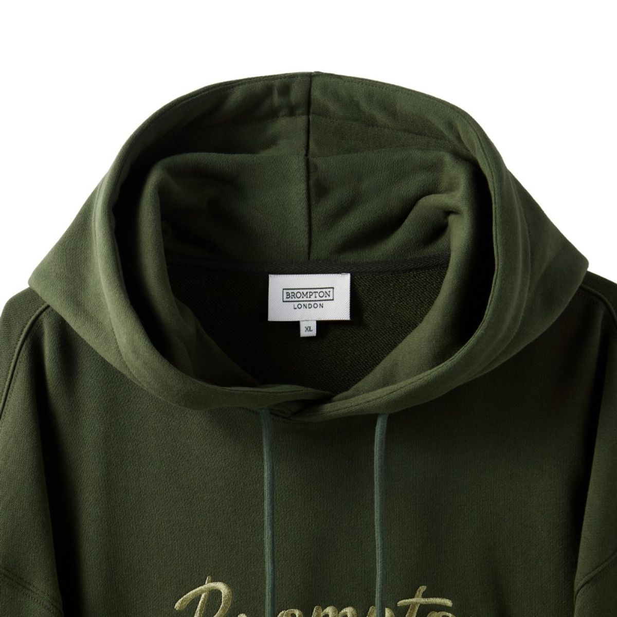 브롬톤 런던(BROMPTON LONDON) CYCLING GRAPHIC HOOD T-SHIRT - KHAKI (P243UHD403)