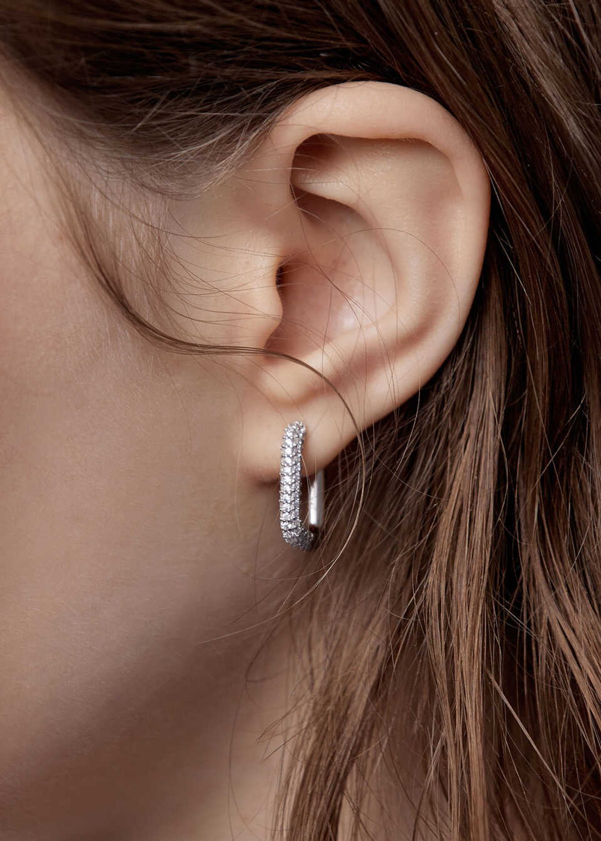 아논(ANON) Pave One Touch Link Earrings
