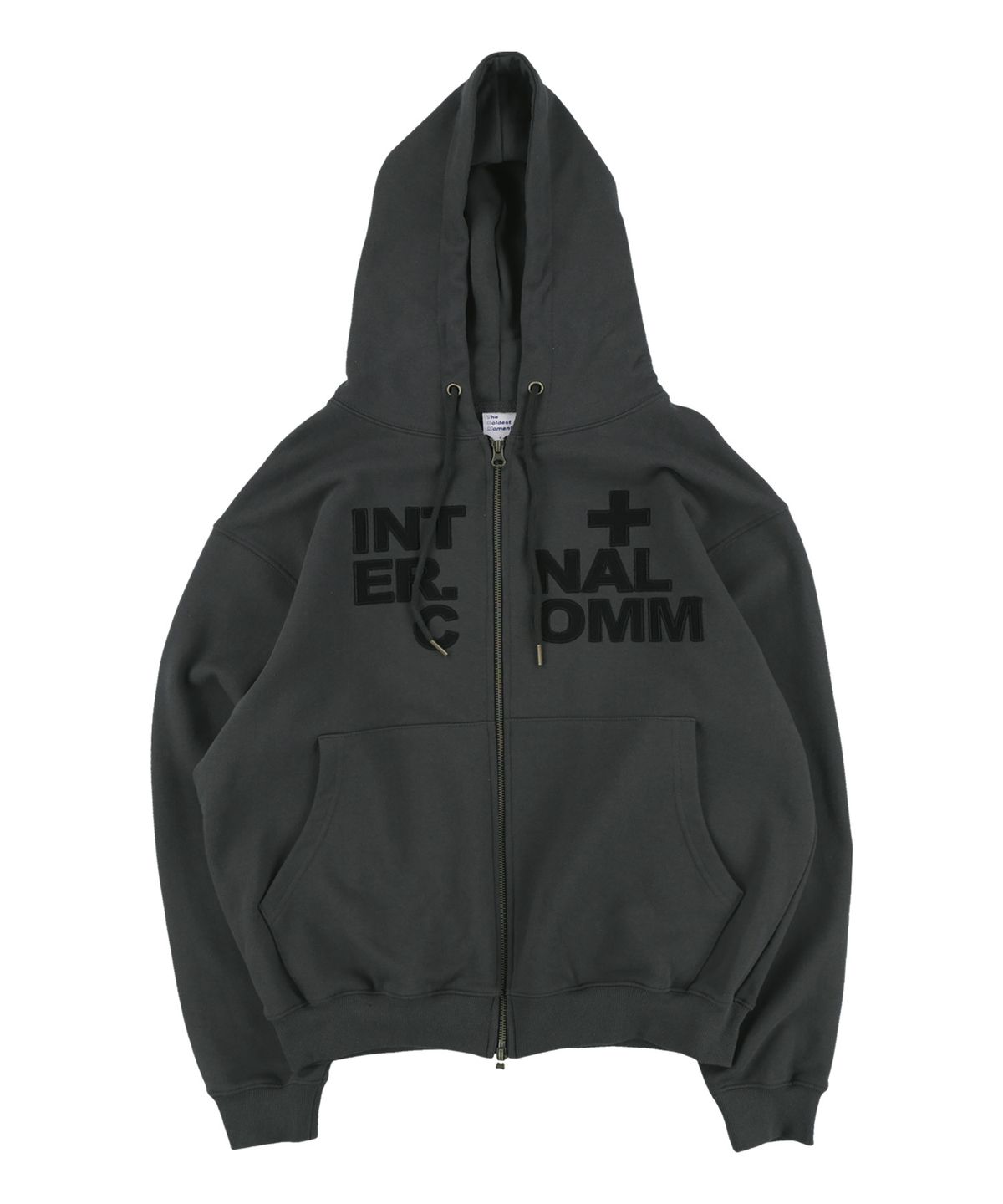 더콜디스트모먼트(THE COLDEST MOMENT) TCM internal hooded zip-up (charcoal)