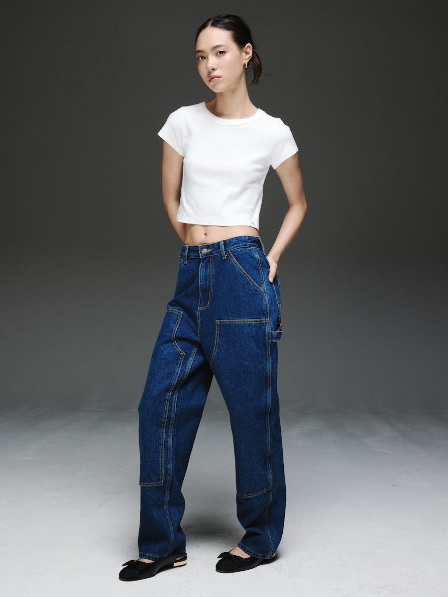【GLOWNY】24FALL★ THE COOPER JEANS (XS,S,M,L) MUSINSA | GLOWNY THE COOPER JEANS (MID BLUE)
