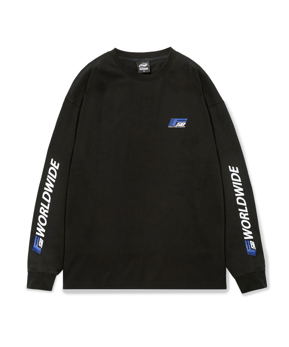 플루크(FLUKE) FSB 크랙 나염 긴팔 티셔츠 블랙 FLT125