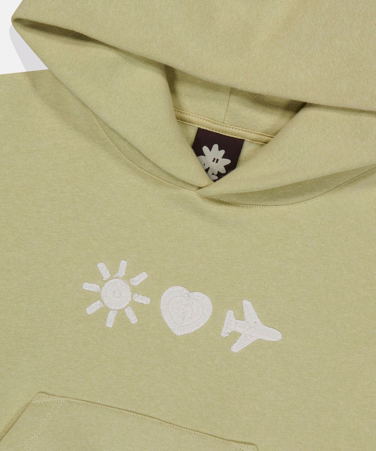 썬러브투어(SUNLOVETOUR) W Emoji Crop Hoodie Vanilla