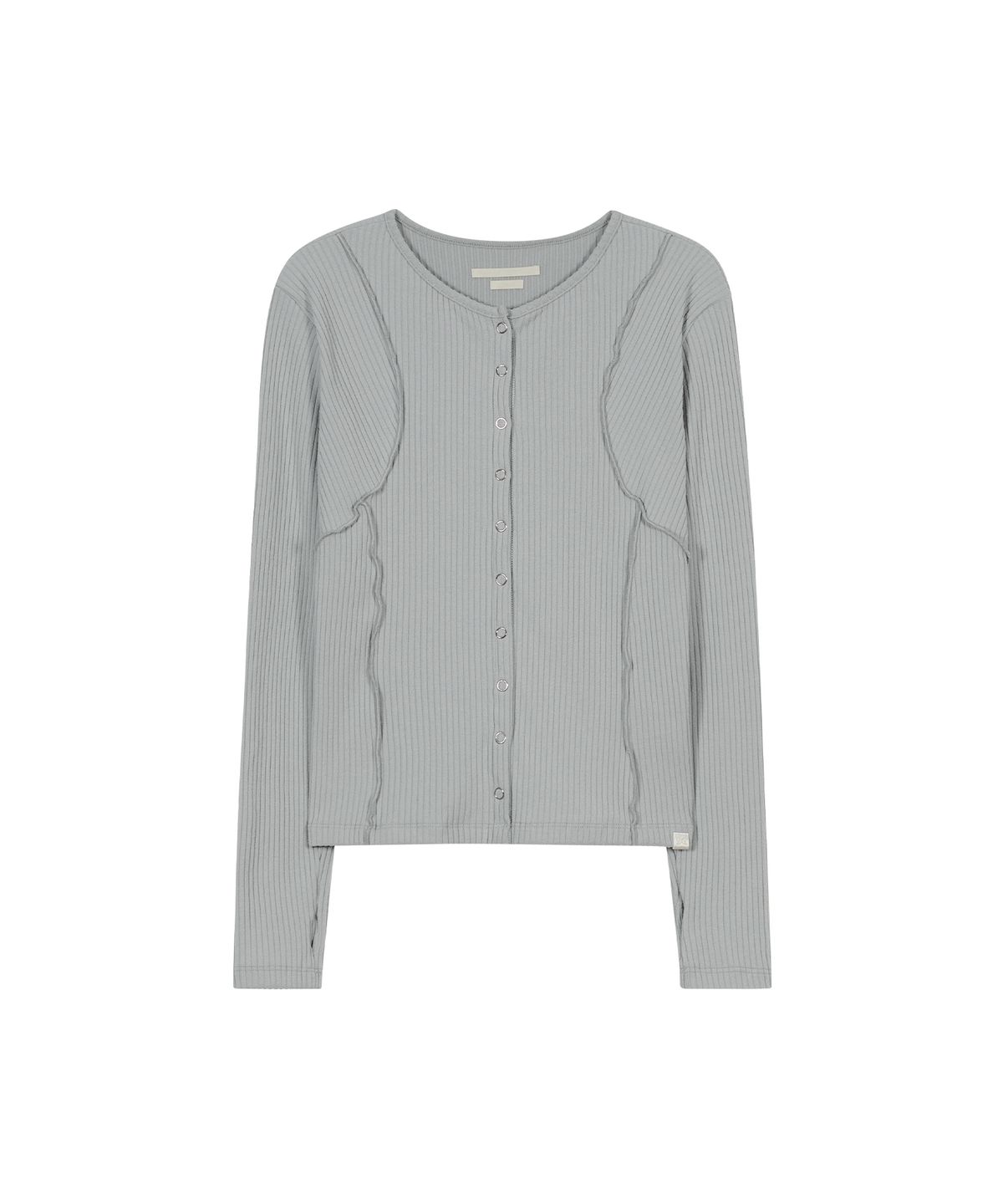 타입서비스(TYPESERVICE) Ribbed Riffle Cardigan [Gray]