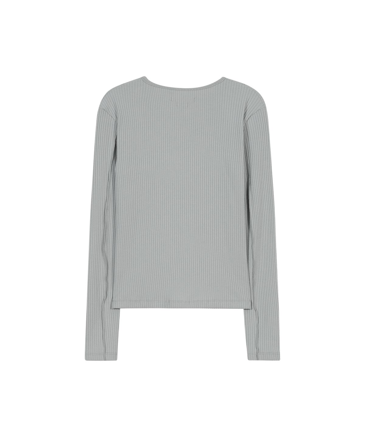 타입서비스(TYPESERVICE) Ribbed Riffle Cardigan [Gray]
