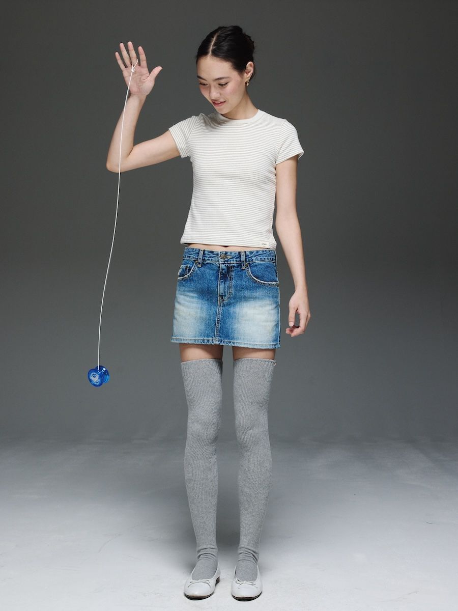 ★GLOWNY★THE BELLA SKIRT (DEEP BLUE)★正規品/韓国直送料込 MUSINSA公式 | GLOWNY THE BELLA SKIRT (DEEP BLUE)