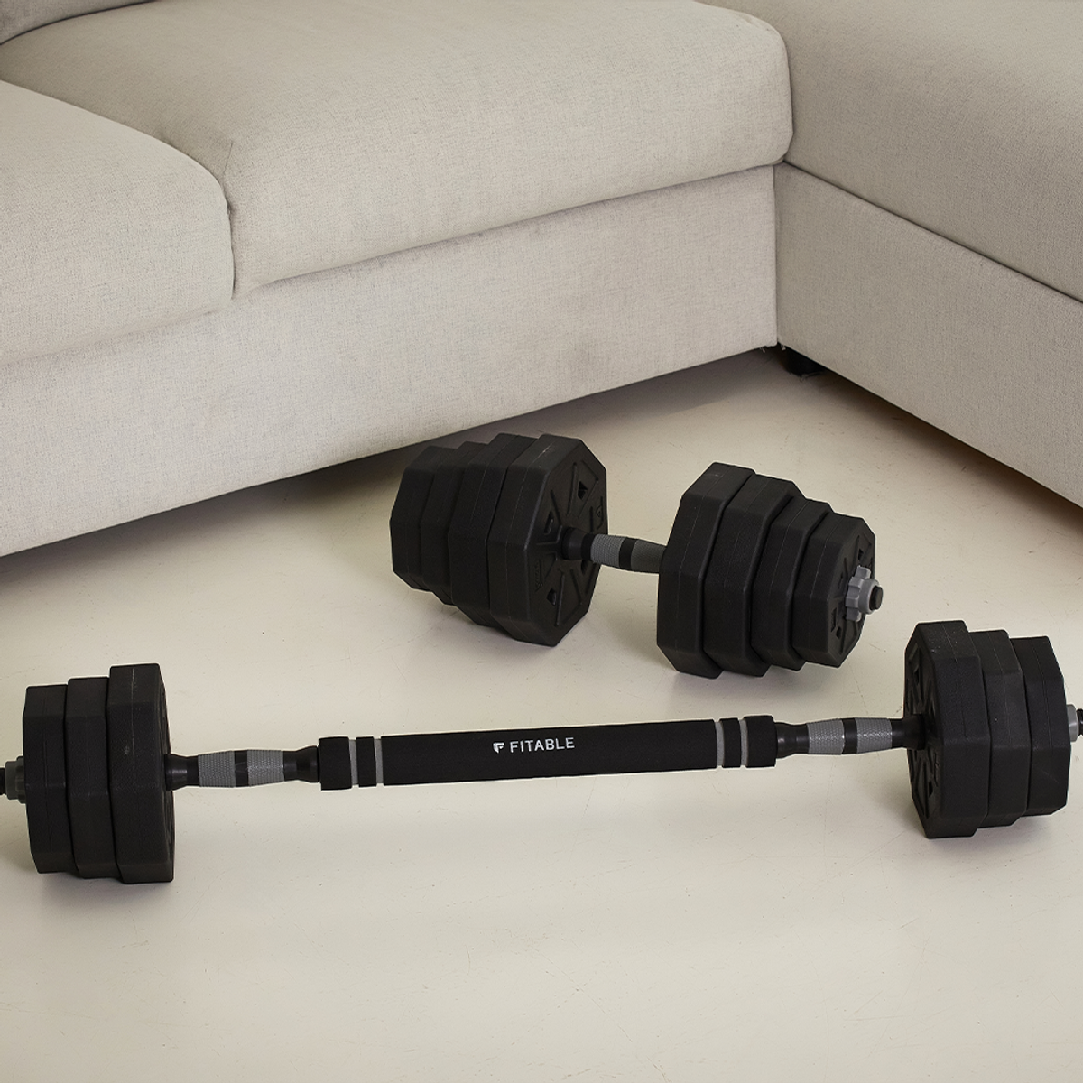 핏에이블(FITABLE) 무게조절덤벨 바벨 2in1 세트 20kg