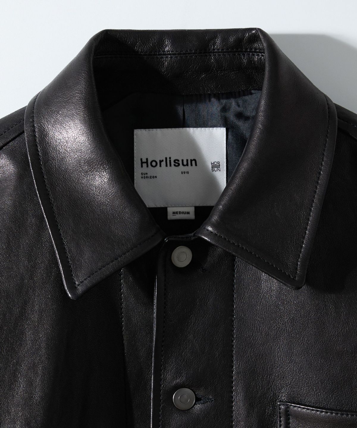 홀리선(HORLISUN) Arcadia Leather Work Jacket Black